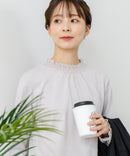 【FORT POINT/フォートポイント】レース襟 シャーリングプルオーバートップス