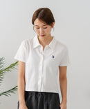 【U.S. POLO ASSN./ユーエスポロアッスン】ワンポイントロゴ刺繍 スムースカットソーシャツ
