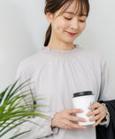 【FORT POINT/フォートポイント】レース襟 シャーリングプルオーバートップス