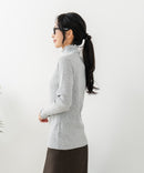 【C-FORT POINT/フォートポイント】リブハイネック ニットプルオーバー