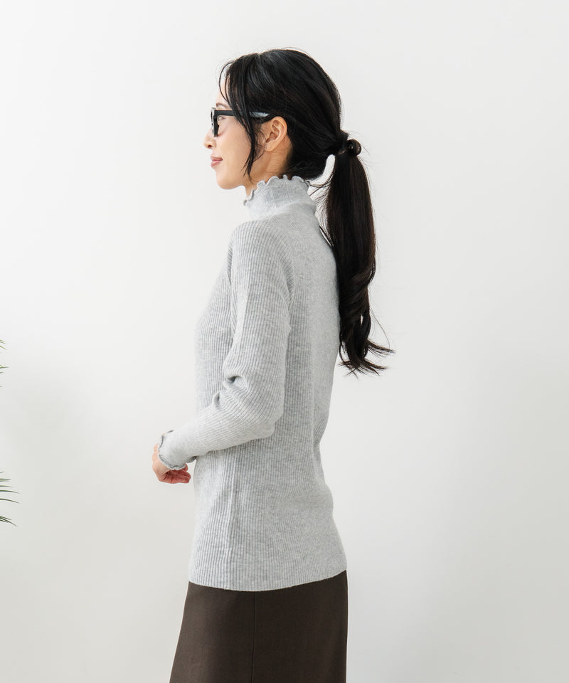 【C-FORT POINT/フォートポイント】リブハイネック ニットプルオーバー