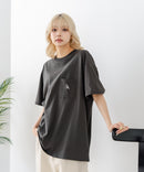 【SAVIER/サビアー】×【ZERO STAIN/ゼロステイン】【LAロゴ立体刺繍】コラボ ポケット付き Tシャツ オーバーサイズ 汗染み防止 ストリート・スケーター