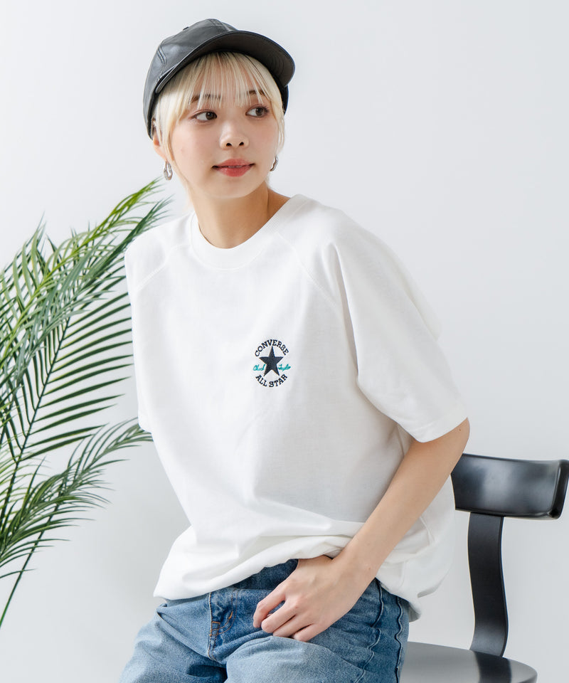 【CONVERSE/コンバース】ミニ裏毛 5分袖 スウェットトレーナー zo