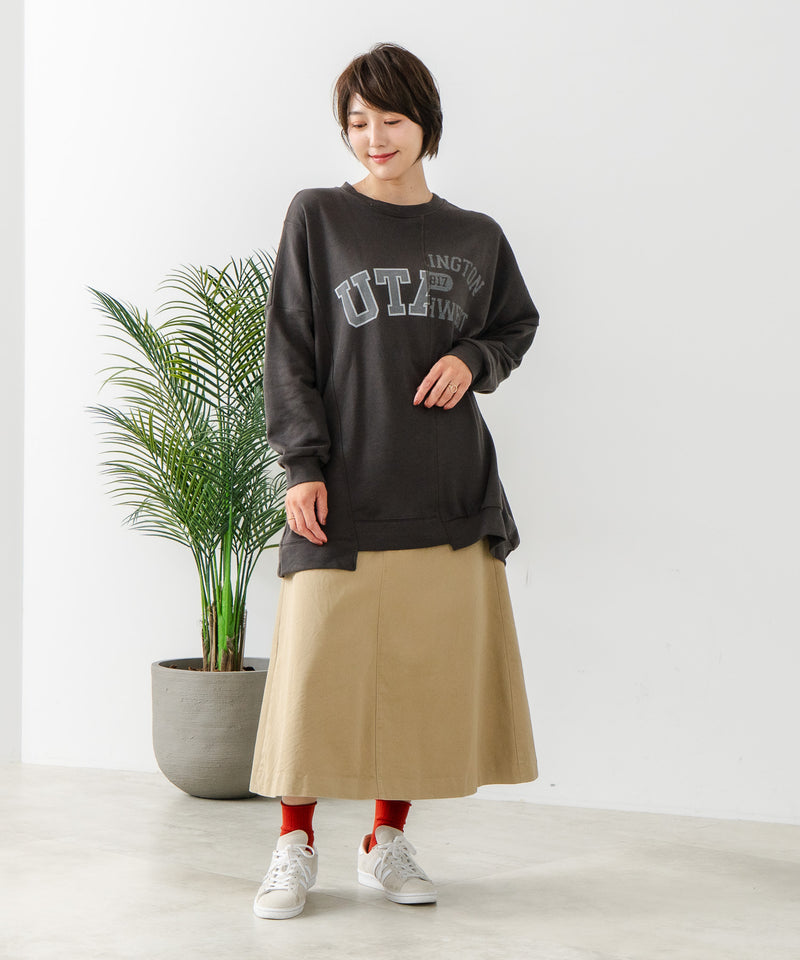 【C-FORT POINT/フォートポイント】裏毛リメイク風チュニック