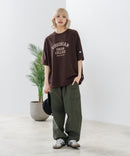 【DISCUS/ディスカス】ヘビーウェイト カレッジロゴプリントTシャツ ルーズシルエット