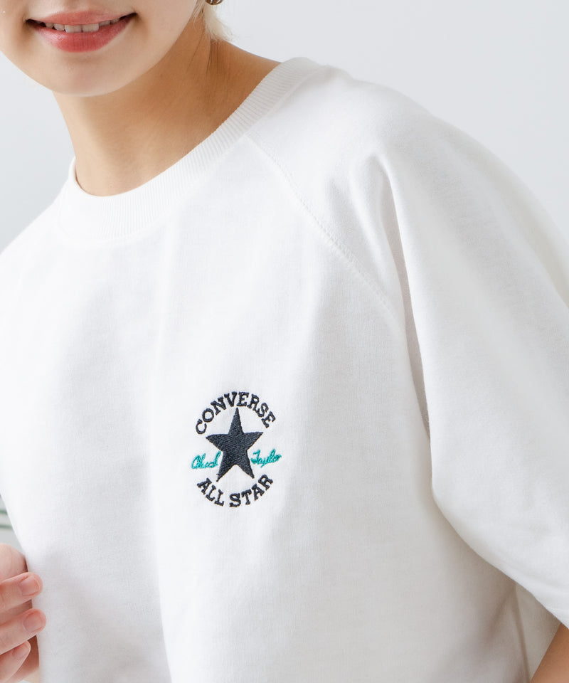 【CONVERSE/コンバース】ミニ裏毛 5分袖 スウェットトレーナー zo