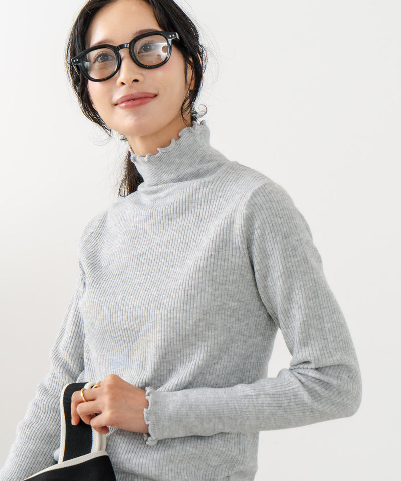 【C-FORT POINT/フォートポイント】リブハイネック ニットプルオーバー