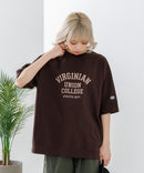 【DISCUS/ディスカス】ヘビーウェイト カレッジロゴプリントTシャツ ルーズシルエット