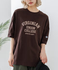 【DISCUS/ディスカス】ヘビーウェイト カレッジロゴプリントTシャツ ルーズシルエット