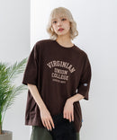【DISCUS/ディスカス】ヘビーウェイト カレッジロゴプリントTシャツ ルーズシルエット