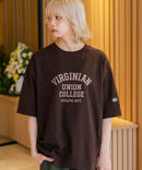 【DISCUS/ディスカス】ヘビーウェイト カレッジロゴプリントTシャツ ルーズシルエット