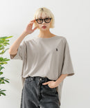 ブランドロゴワンポイント刺繍ラウンドヘムTシャツ【U.S. POLO ASSN./ユーエスポロアッスン】