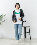 【C-FORT POINT/フォートポイント】【独特の凹凸感が肌離れよく動きやすさも◎】チェック柄 サッカー生地ジップパーカー きれいめ カジュアル ライトアウター レイヤード デイリーユース お出掛け