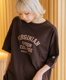 【DISCUS/ディスカス】ヘビーウェイト カレッジロゴプリントTシャツ ルーズシルエット