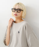 ブランドロゴワンポイント刺繍ラウンドヘムTシャツ【U.S. POLO ASSN./ユーエスポロアッスン】