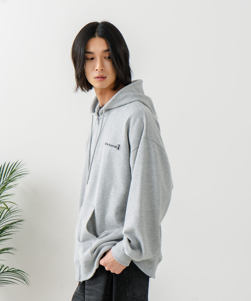 【BRKNHOME/ブロークンホーム】バックプリント フルジップ スウェットパーカー