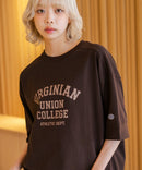 【DISCUS/ディスカス】ヘビーウェイト カレッジロゴプリントTシャツ ルーズシルエット