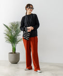 【FORT POINT/フォートポイント】レース襟 シャーリングプルオーバートップス