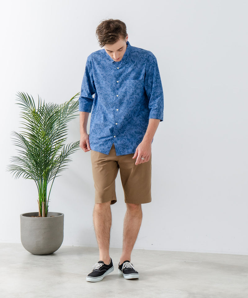 COOLMAXリネンミックス7分袖シャツ【BLUE STANDARD/ブルースタンダード