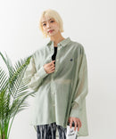 【BEVERLY HILLS POLO CLUB/ビバリーヒルズポロクラブ】ワンポイント刺繍 シアーシャツ zo