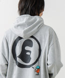 【BRKNHOME/ブロークンホーム】バックプリント フルジップ スウェットパーカー