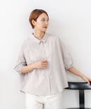 【C-FORTPOINT/フォートポイント】【上品 高見え刺繍】袖刺繍ブラウス 綿100％ 花模様 大人可愛い きれいめ 通勤 お出かけ