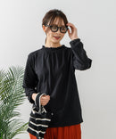 【FORT POINT/フォートポイント】レース襟 シャーリングプルオーバートップス