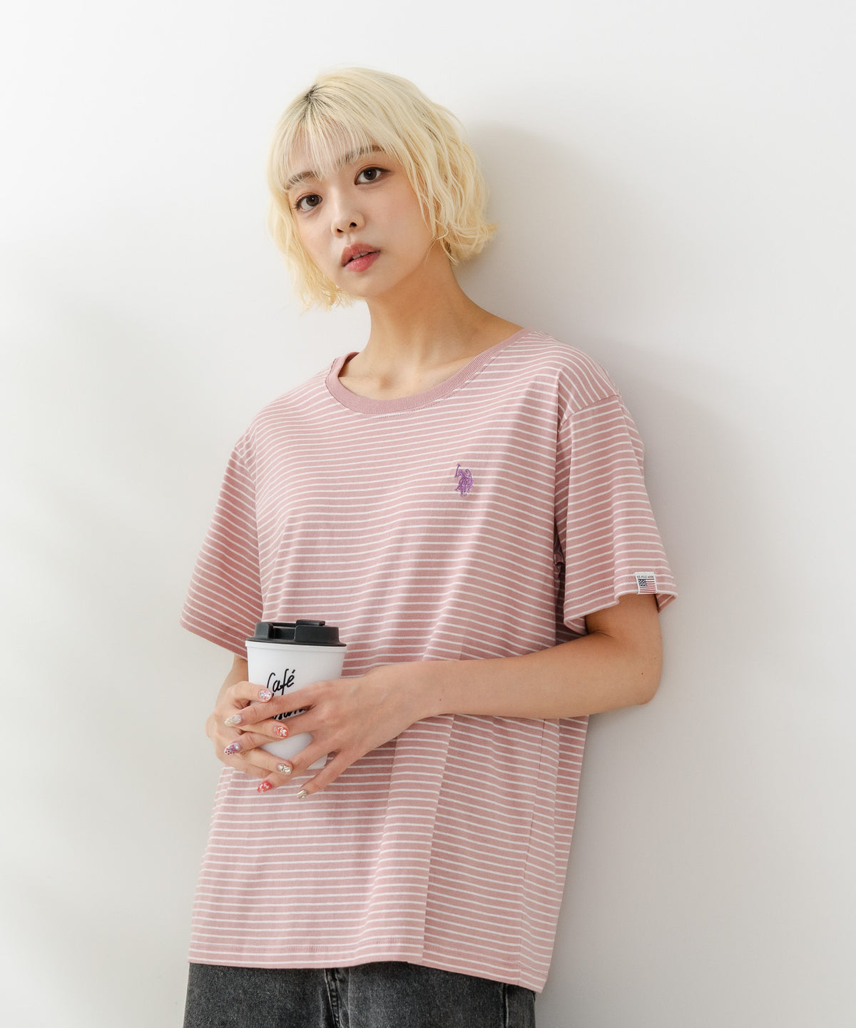 トップス pom AZUL BY MOUSSY | 切り替えデザインドローコードトップス (Tシャツ