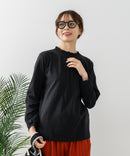 【FORT POINT/フォートポイント】レース襟 シャーリングプルオーバートップス