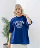 【DISCUS/ディスカス】ヘビーウェイト カレッジロゴプリントTシャツ ルーズシルエット