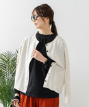 【FORT POINT/フォートポイント】レース襟 シャーリングプルオーバートップス