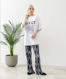 【SAVIER/サビアー】×【SMILEY FACE/スマイリーフェイス】コラボ フラワープリント Tシャツ オーバーサイズ