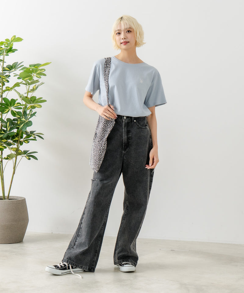 ブランドロゴワンポイント刺繍Tシャツ【U.S. POLO ASSN./ユーエスポロアッスン】