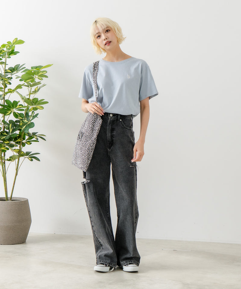 ブランドロゴワンポイント刺繍Tシャツ【U.S. POLO ASSN./ユーエスポロアッスン】