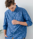 COOLMAXリネンミックス7分袖シャツ【BLUE STANDARD/ブルースタンダード