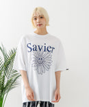 【SAVIER/サビアー】×【SMILEY FACE/スマイリーフェイス】コラボ フラワープリント Tシャツ オーバーサイズ