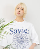 【SAVIER/サビアー】×【SMILEY FACE/スマイリーフェイス】コラボ フラワープリント Tシャツ オーバーサイズ