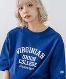 【DISCUS/ディスカス】ヘビーウェイト カレッジロゴプリントTシャツ ルーズシルエット