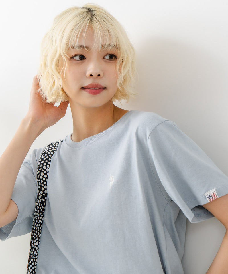 ブランドロゴワンポイント刺繍Tシャツ【U.S. POLO ASSN./ユーエスポロアッスン】