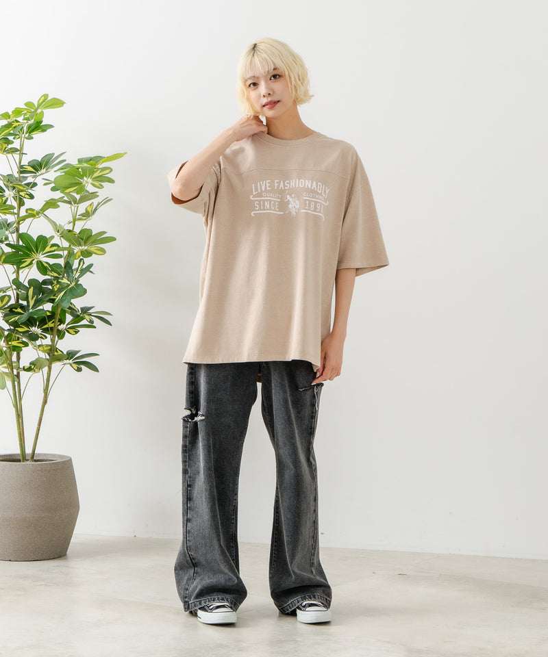 ピグメントプリントＴシャツ【U.S. POLO ASSN./ユーエスポロアッスン】　　　　　　　　　　　　　　　　　　　　　　　　　　　　　　　　　　　　　　　　　　　　　　　　　　　　　　　　　　　　