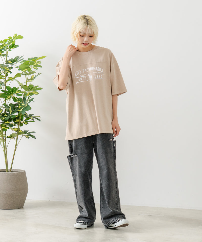 ピグメントプリントＴシャツ【U.S. POLO ASSN./ユーエスポロアッスン】　　　　　　　　　　　　　　　　　　　　　　　　　　　　　　　　　　　　　　　　　　　　　　　　　　　　　　　　　　　　