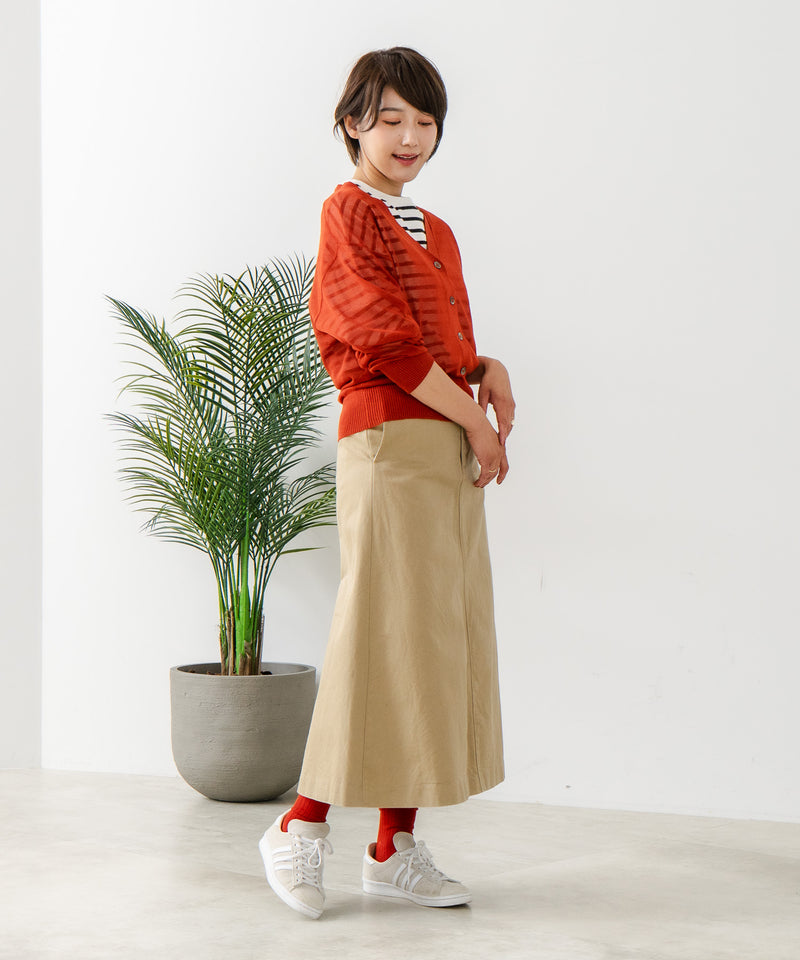 【C-FORTPOINT/フォートポイント】シャリシャリ Ｖネック シアーカーディガン