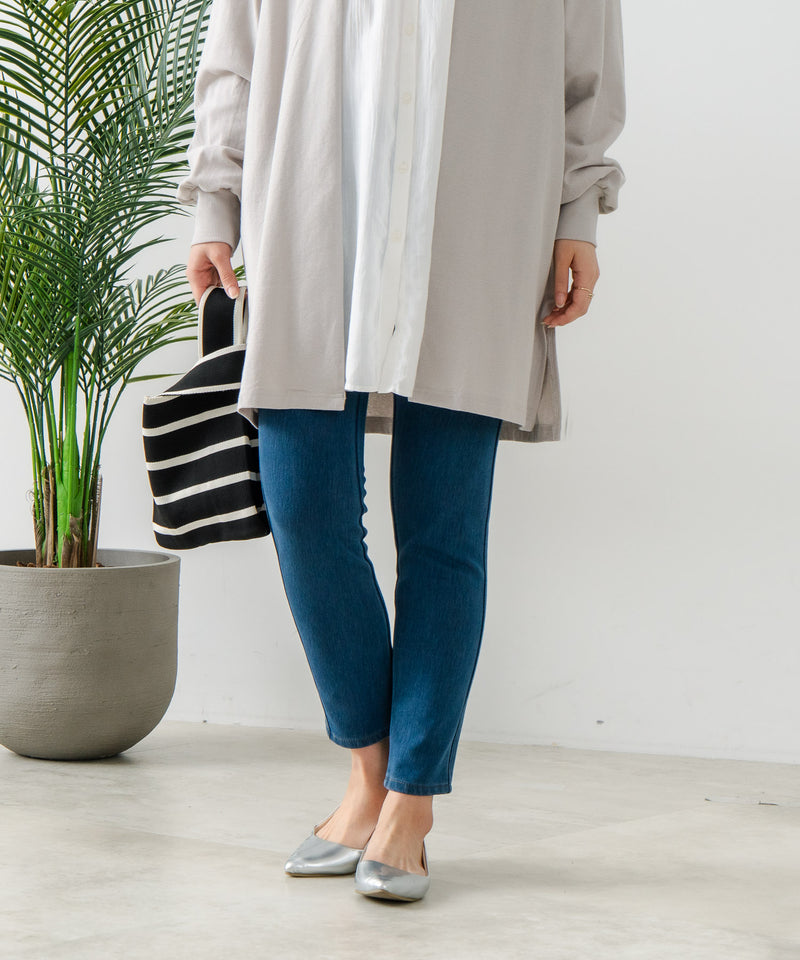 【C-FORT POINT】ポカポカ 裏地 デニムスキニーパンツ