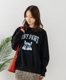 【C-FORT POINT/フォートポイント】アニマルプリント(フレンチブルドッグ) スウェットトレーナー