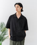 【BLUE STANDARD/ブルースタンダード】【抜群の通気性と軽さを実現！新素材エアースルーテック】オープンカラーシャツ 開襟シャツ 吸水速乾 軽量 全方向ストレッチ メッシュ素材