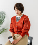 【C-FORTPOINT/フォートポイント】シャリシャリ Ｖネック シアーカーディガン