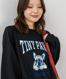 【C-FORT POINT/フォートポイント】アニマルプリント(フレンチブルドッグ) スウェットトレーナー