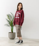 【C-FORT POINT/フォートポイント】アニマルプリント(タイガー) カレッジ スウェットトレーナー