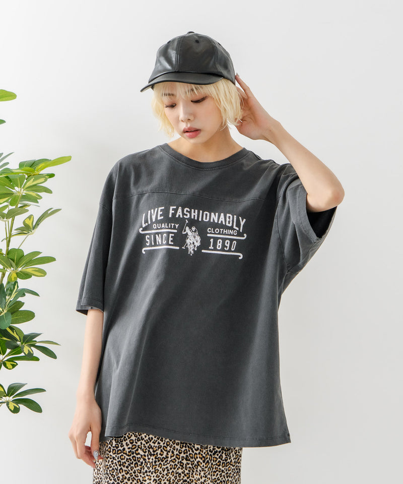 ピグメントプリントＴシャツ【U.S. POLO ASSN./ユーエスポロアッスン】　　　　　　　　　　　　　　　　　　　　　　　　　　　　　　　　　　　　　　　　　　　　　　　　　　　　　　　　　　　　
