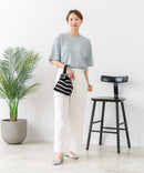 【C-FORTPOINT/フォートポイント】【ひんやり接触冷感 華奢見え】カット楊柳 ワイドシルエットTシャツ リラックス 抜け感 大人カジュアル 涼しい